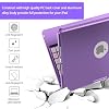 HOTLIFE Case with Keyboard for iPad 10.2,Touch Trackpad Keyboard Case for iPad 9th Generation/8th/7th Gen, 10 Corlor Backlit - 360 Rotatable Protective Cover with Pencil Holder (Deep Purple)