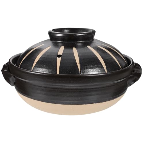 Japanese Donabe Ceramic Hot Pot: Casserole Earthenware Clay Pot Japanese Cooking Donabe Ceramic...