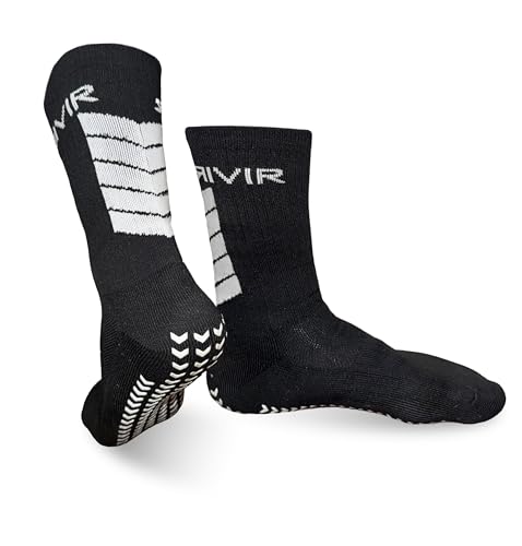 Athletic Crew Grip Socks, Non-Slip Technology, Sports and Workout Performance Socks