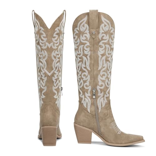 Image of wetkiss Women's Knee High Cowboy Boots