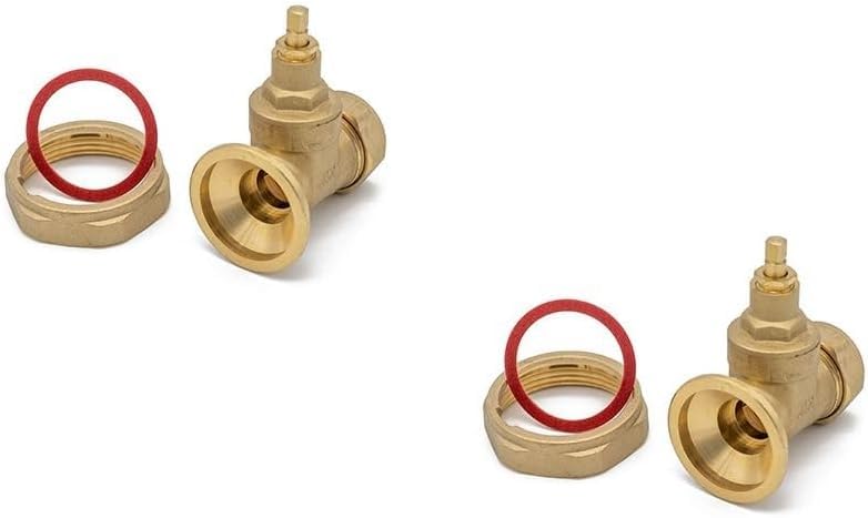 Pumpentyp Absperrschieber, 28 mm, BS-Qualitätsmessing, 2 Stück