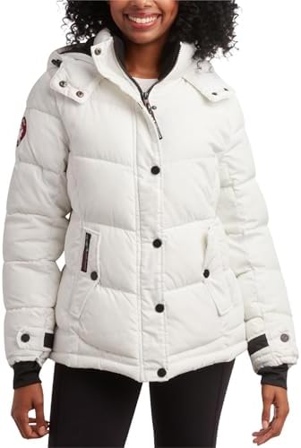 CANADA WEATHER GEAR Women's L Cwg Puffer W Fur-c Pea Coat