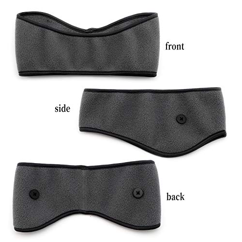 Savita 1 Pieces Ear Warmer Headband Stretchy Ear Covers Sweatband Ski Winter Headband Earmuff Workout Headbands Moisture Wicking Thermal Sport Headbands For Women Man Girls (Grey) #TOP2