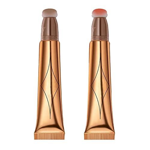 Liquid Face Blusher Stick Fard À Joues Naturel Contouring Liquide Stick 2PCS Stick Contouring Visage Baguette De Fard À Joues Liquide Bâton Surligneur Blush Maquillage Pour Le Visage Corps