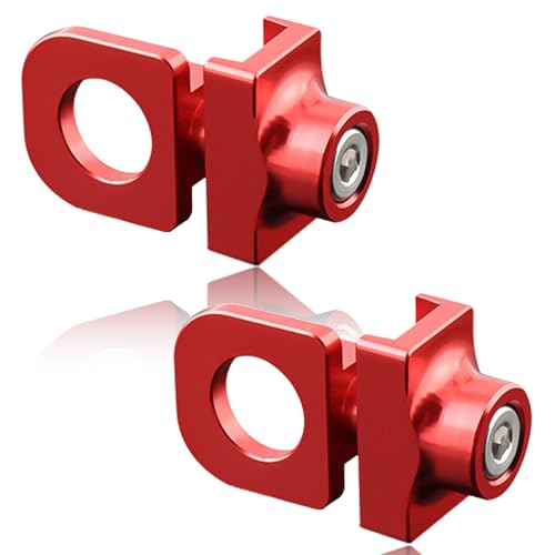 Xiciki Tendeur de Chaine Velo 2 Pièces en Alliage d'Aluminium 10 mm, Tendeur de Chaîne de Vélo à Une Vitesse, Idéal pour BMX Fixie Vélo à Une Vitesse -...