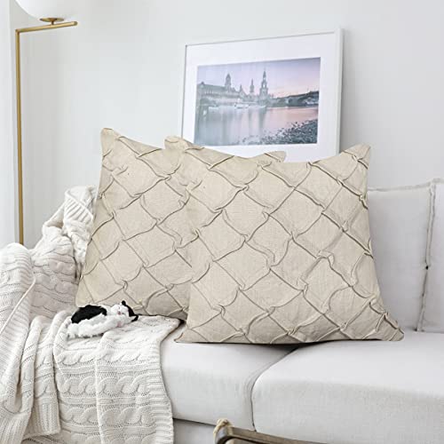 Image of SAJAVAT HOME CC448A Cotton Embroidery Cushion Cover (Pack of 1) Exclusive Edition 18x18 INCHES / 45x45 cm Off White (Off White, Cotton)