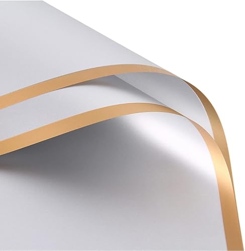 Leoyoubei 20 hojas de papel de regalo de flores, embalaje de regalo impermeable o embalaje en caja de regalo, se puede empaquetar en ambos lados,