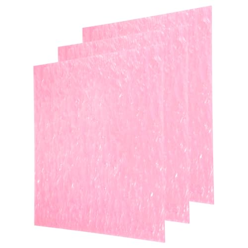 Image of MECCANIXITY 3 Pcs Glitter Pearl Acrylic Sheet,12 inch x 12 inch x 1 /8 inch Pearlescent Cast Pmma Plastic Sheets Extruded Translucent Blanks for DIY Art Crafting Laser Cutting & Engraving,Pink