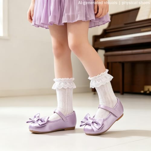 Image of GINFIVE Toddler Girls Dress Shoes Little Girls Mary Janes Ballerina Flats Shoes Toddler