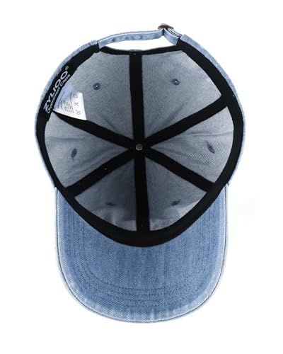 Image of XXL Baseball Cap For Big Heads, Soft Crown Washed Dad Hat, Oversized Denim Cap For Men Women Golf, Travel, Daily Wear