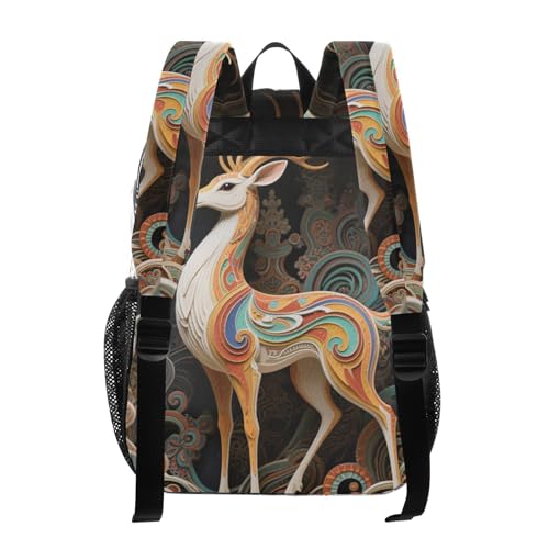 Dunhuang Divine Deer Clear Backpack For High School Clear Book Bag For Girls See Through Transparent PVC Bag3