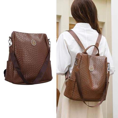 Sac à dos en cuir PUCE (Brun)