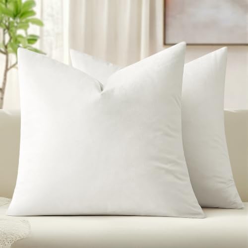 Image of Pack of 2,Miulee Velvet Soft Soild Decorative Square Throw Pillow Covers Set Cushion Case for Sofa Bedroom Car18 x 18 Inch 45 x 45 Cm
