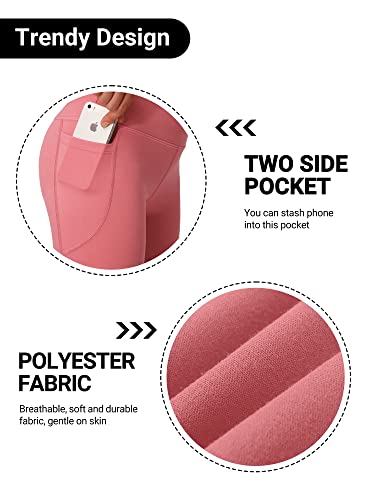 MIRITY Meninas Shorts Esportivos com Bolsos – Shorts Infantis para Dança, Ioga, Corrida, Futebol, Vô