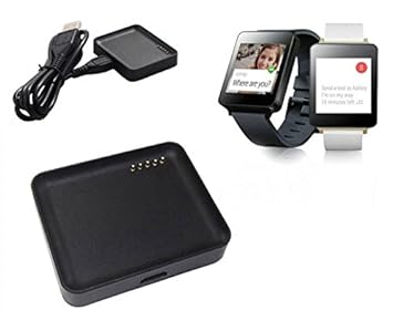 3nh Black, USB Charging : Smartwatch Battery Charger For LG G Watch R W100  Smart Watch Charger Dock With Micro-Usb Cable