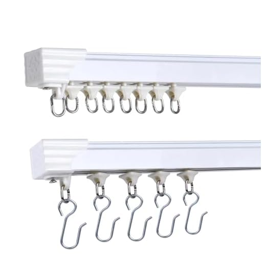 6ft Ceiling Track for Curtains, Never Rust & Enough Rollers and Hooks & Slide Quietly Curtain Track Rail for Window: Suitable for Bathroom, Shower Room, Bedroom, Hospital, RV, Camper