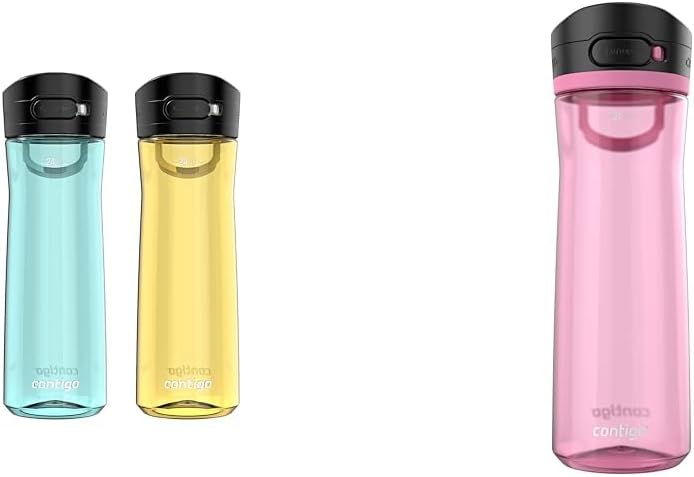 Contigo Jackson 2.0 and 24 oz BPA-Free Plastic Water Bottles with Leak-Proof Lids