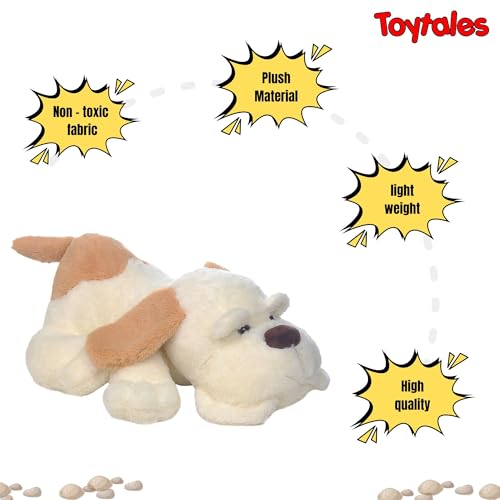 Image of TOYTALES Super Soft Tobby Dog Stuffed Huggable Plush Soft Toy for Girls /Boys | Animal Soft Toy for Kids | Small Size Cute Plush Toy(Light Brown - 45 Cm)