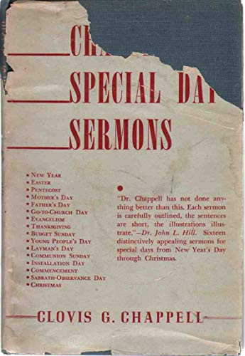 Chappell's Special Day Sermons B000O2RN5Y Book Cover