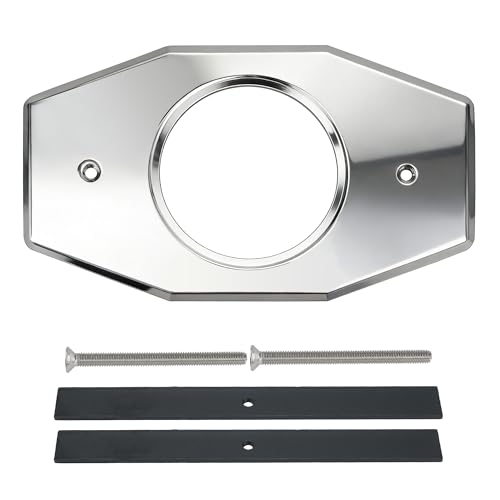A502-26 One-Hole Remodel Cover Plate Compatible with Moen & Delta Shower Valve Trim, Single Hole Conversion Plate for Bathroom Wall Repair
