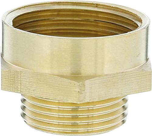 Gardena Messing-Reduzier-Gewindenippel: Messing-Anschlussstück zur Gewindereduzierung für z.B. Pumpen, 26,5 mm (G 3/4 Zoll)-AG/33,3 mm (G 1 Zoll)-IG (7264-20)