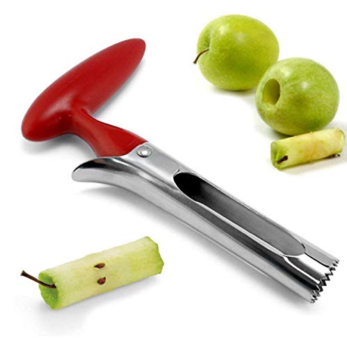 My Apple Corer My Professional Stainless Steel Apple Pineapple Pear De-Corer Seed Remover Comfy Nonslip Grip Anti-Rust and Heavy Duty Kitchen Tool 1 Pc red