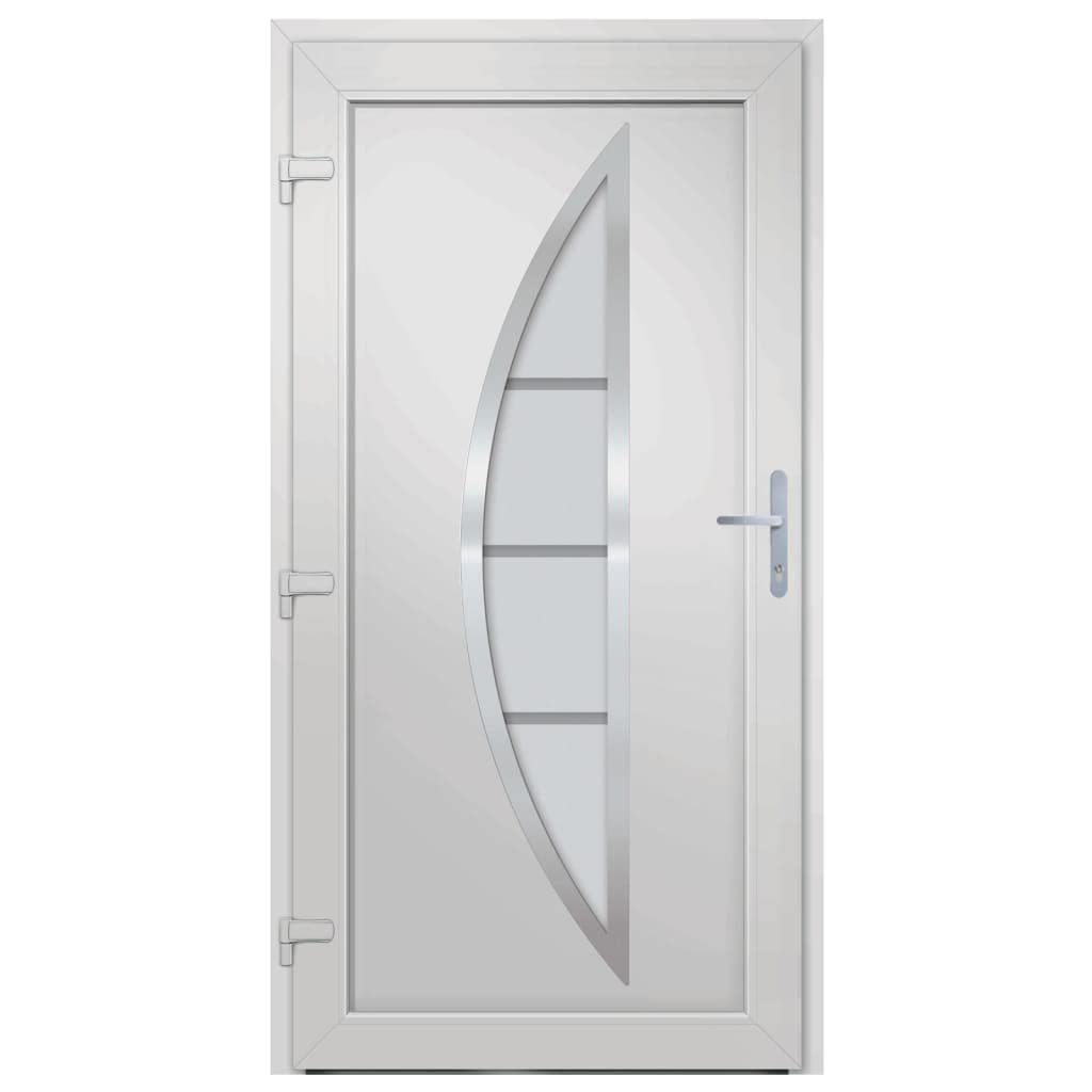 VidaXL Porta Bianca 108x208 cm, porta di ingresso in PVC