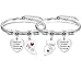 Always Sister Forever Friend Bracciale regalo per donne 2 pezzi Big Sister Little Sister Set per la sorella lunga distanza, 2.36 INCH, Acciaio inossidabile,