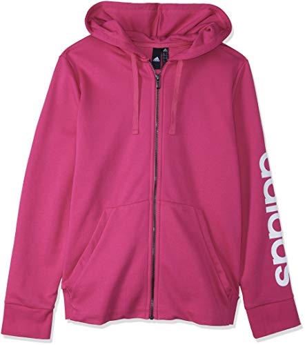 adidas Ess Lin FZ HD, Giacca Donna, Rosa (Real Magenta F18 White Real Magenta F18 White), XXS