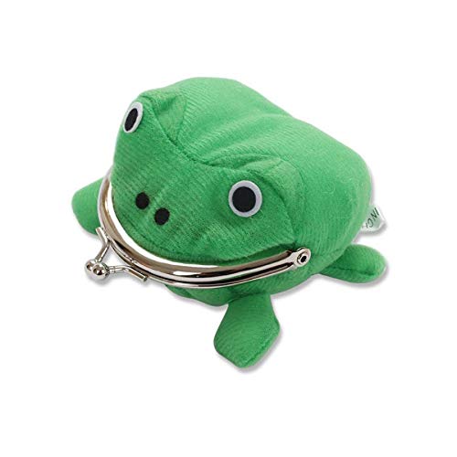 Naruto Frog Coin Purse Cosplay Props Frog Wallet Anime Cartoon Manga Flannel Coin holder Cute Animal,green