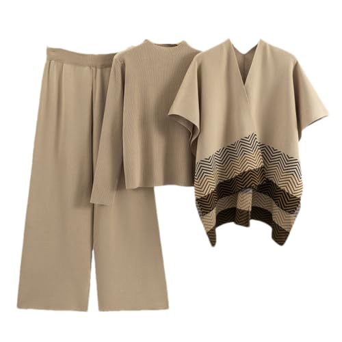 Pantalones de otoño e invierno conjunto de punto mujer contra el frío 5