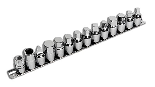 Performance Tool W54287 15-Piece Drain Plug Socket Set With 11Mm & 13Mm Square Drive For Subaru Differentials, Silver #TOP1