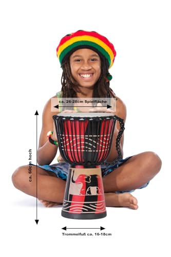 Djembé Professionnel 60 cm l'esprit de la percussion afrique sculptée