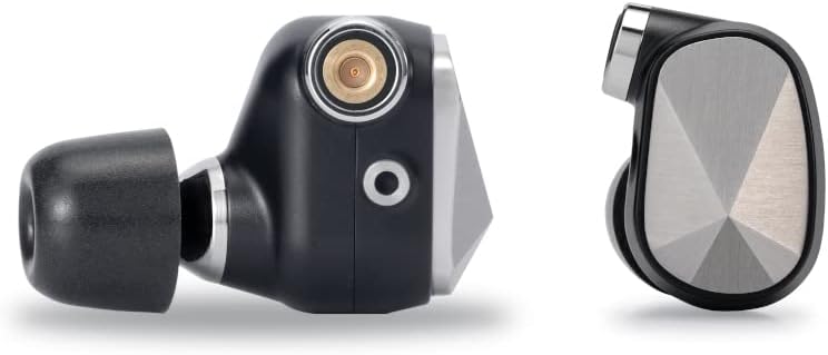 Close-up side view of the Astell&Kern PATHFINDER IEMs, showing the driver housing and MMCX connector.
