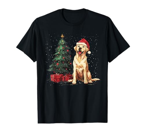 Lustiger Labrador Weihnachtsbaum Hund Lichter Xmas T-Shirt