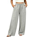 PmiYniV Women Wide Leg Sweatpants Baggy Drawstring...