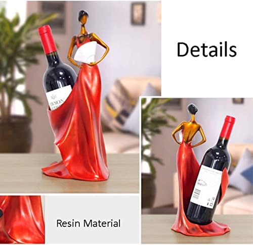 Soporte para botellas de vino de resina rojo miniatura 3