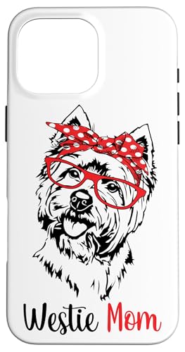 Cute Red Glasses Bandana Womens Girls Westie Mom Dog Lover �X�}�z�P�[�X iPhone 16 Pro Max �p