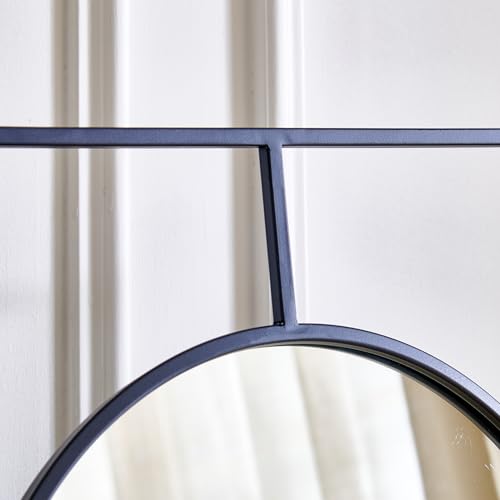 Image of Home Centre | Saga Metal Standing Mirror | Full Length Dresser Mirror | Black | 1 Year Warranty