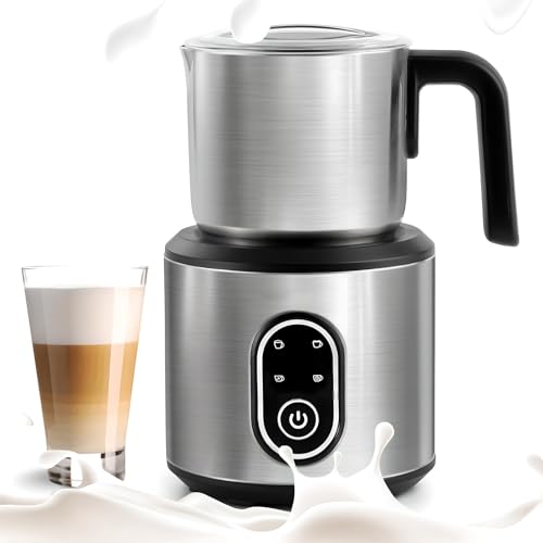 Image of Electric Milk Frother and Hot Chocolate Maker - 500W 4-In-1 Velvetiser with 500ml Capacity for Perfectly Frothed Milk and Hot Beverages