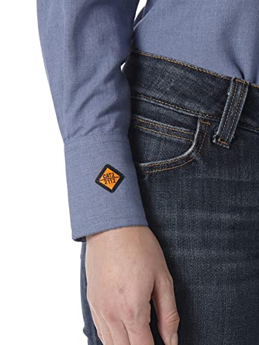 Wrangler Riggs Workwear Women's FR Flame Resistant Western Long Sleeve Twill Button Work Shirt4