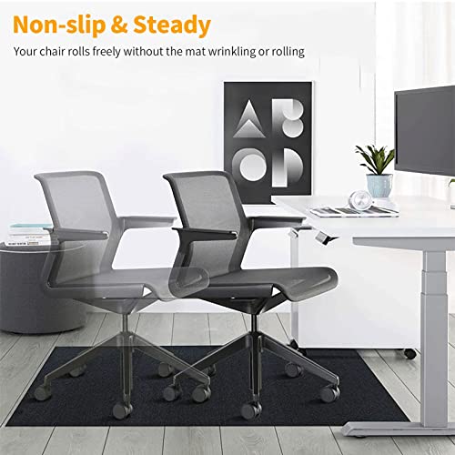 image for Zcctd 90 * 120cm Office Chair Mat for Hardwood Floors with Anti Slip L