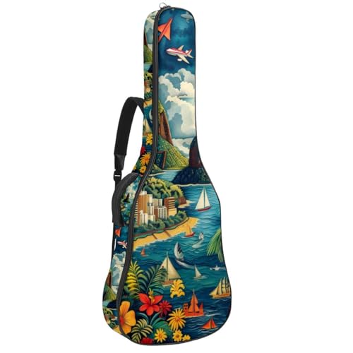 Sac pour guitare acoustique 41 pouces imperméable avec grande poche accessoires