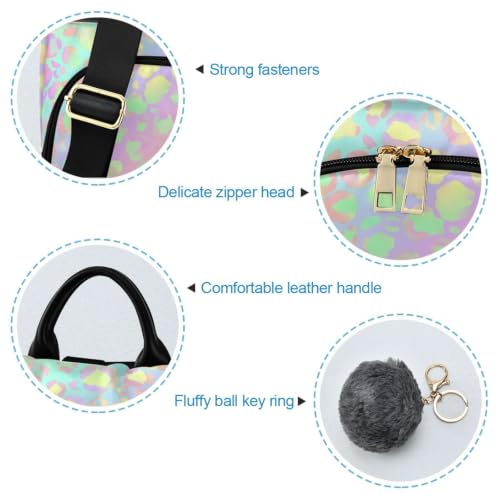 Image of ALAZA Rainbow Leopard Cheetah Backpack Purse for Women Anti Theft Fashion Back Pack Shoulder Bag