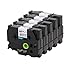 Produktbild 5x Schriftband für Brother TZe-241 18mm schwarz auf weiß 18mm breit x 8m Länge kompatibel zu TZ241 P-Touch 1750 1800 1850 220 2400 2450 2460 2470 2480 300 310 340 350 3600 540 550 9400 9600 1000 BTS F