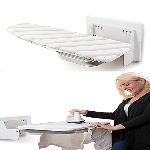 Wandmontiertes Bügelbrett – 94,4 X 33 Cm, 180° Drehbar & Klappbar, Mit Hitzebeständigem Bezug, Platzsparend