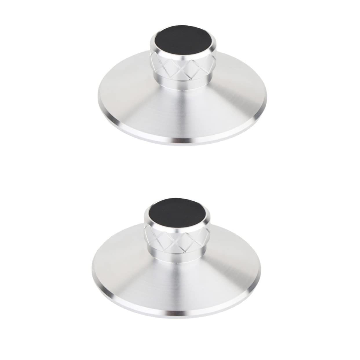 Milisten 2piezas Estabilizador De Disco De Vinilo De Aleación De Aluminio y Clamp De Peso para Tocar Discos Accesorio Duradero y Práctico para Tocadiscos Compatible