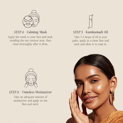 Image of Shankara Kumkumadi Facial Kit for Instant Radiance & Anti-pigmentation | Ayurveda based facial with 6 Step regime for natural golden glow, reducing dark spots & fine lines, skin firmness and Nourishment | Unisex and For All Skin Types-1 Pack(27ml+9gm)