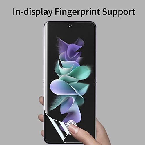 FiiMoo Screen Protector Compatible with Samsung Galaxy Z Flip 3 5G, [Fingerprint Recognition] [Case Friendly] [Full Coverage], TPU Ultra HD Soft Film for Samsung Galaxy Z Flip 3 5G
