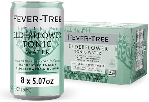 Fever-Tree Light Elderflower Tonic Water, 8 x 150ml